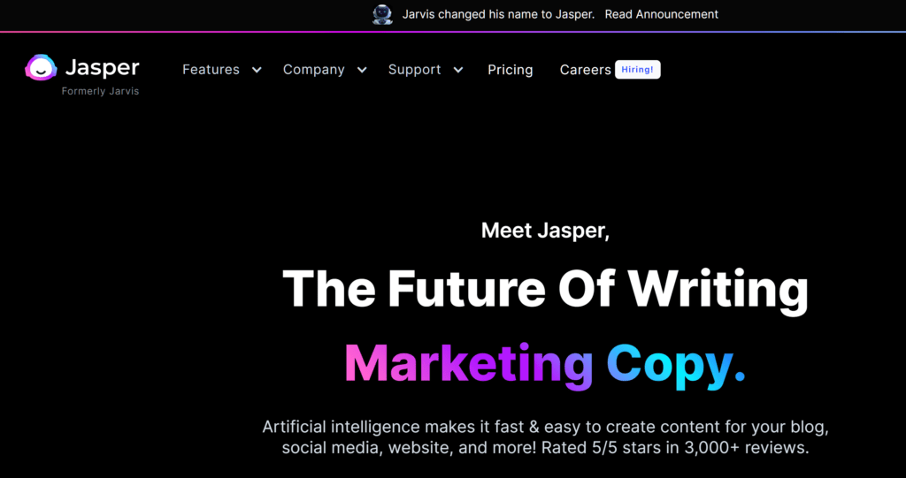 Jasper (Formerly Jarvis) - #1 AI Writing Assistant | MemberPress Jasper AI copywriting platform